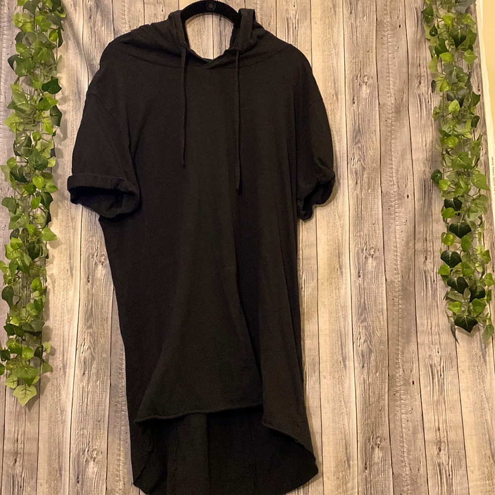 😎H&M hooded longfit tee😎